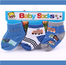 (3 Pairs) Cotton Socks for 0 ~ 1 years babys