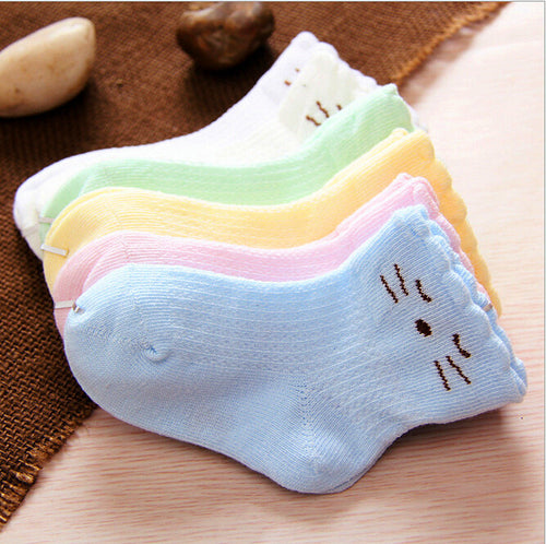 (6 Pairs) Cotton Socks for 0 ~ 2 years babys