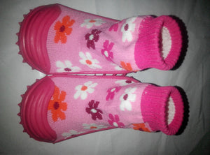 (1 Pair) Cotton Non-Slip Socks for 1 ~ 2 years babys