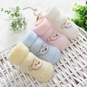 (4 Pairs) Cotton Socks for 0 ~ 3M babys