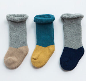 (3 Pairs) Cotton Socks for 0 ~ 2 years babys