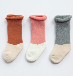 (3 Pairs) Cotton Socks for 0 ~ 2 years babys