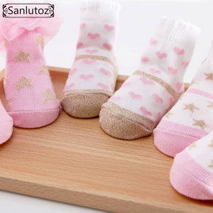 (3 Pairs) Cotton Socks for 0 ~ 1 years babys