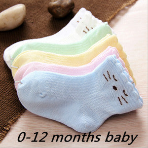 (6 Pairs) Cotton Socks for 0 ~ 2 years babys