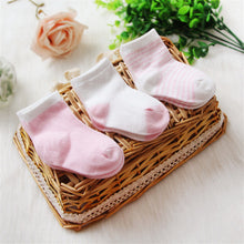 (3 Pairs) Cotton Socks for 0 ~ 2 years babys