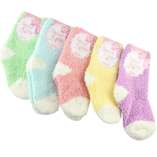 (5 Pairs) Cotton Socks for 0 ~ 2 years babys