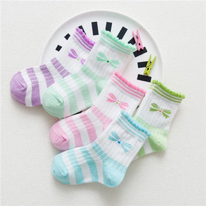 (5 Pairs) Cotton Socks for 0 ~ 3 years babys