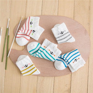 (5 Pairs) Cotton Socks for 0 ~ 3 years babys