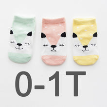 (3 Pairs) Cotton Non-Slip Socks for 0 ~ 3 years babys