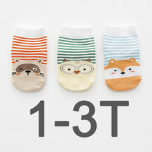 (3 Pairs) Cotton Non-Slip Socks for 0 ~ 3 years babys