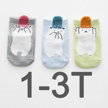 (3 Pairs) Cotton Non-Slip Socks for 0 ~ 3 years babys