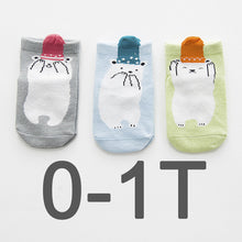 (3 Pairs) Cotton Non-Slip Socks for 0 ~ 3 years babys