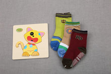 (12 Pairs) Cotton Non-Slip Socks for 1 ~ 3 years babys