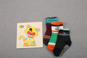 (12 Pairs) Cotton Non-Slip Socks for 1 ~ 3 years babys