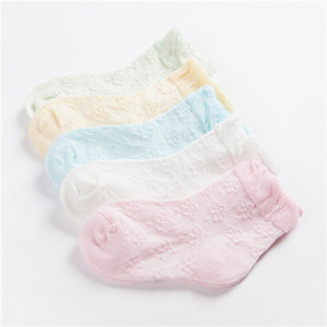 (5 Pairs) Cotton Socks for 1 ~ 10 years babys