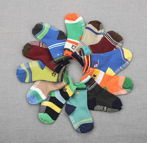 (12 Pairs) Cotton Non-Slip Socks for 1 ~ 3 years babys