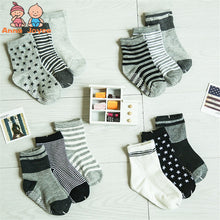 (12 Pairs) Cotton Non-Slip Socks for 1 ~ 3 years babys