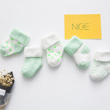 (5 Pairs) Cotton Socks for 0 ~ 3 years babys