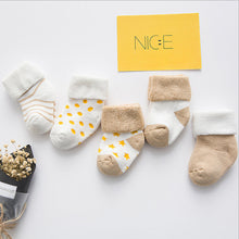 (5 Pairs) Cotton Socks for 0 ~ 3 years babys