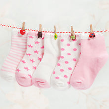 (5 Pairs) Cotton Socks for 0 ~ 2 years babys