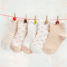 (5 Pairs) Cotton Socks for 0 ~ 2 years babys