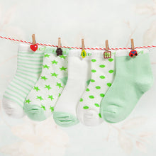 (5 Pairs) Cotton Socks for 0 ~ 2 years babys