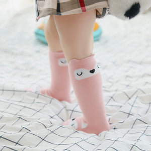 (3 Pairs) Cotton Knee High Socks for 0 ~ 3 years babys