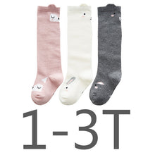 (3 Pairs) Cotton Knee High Socks for 0 ~ 3 years babys