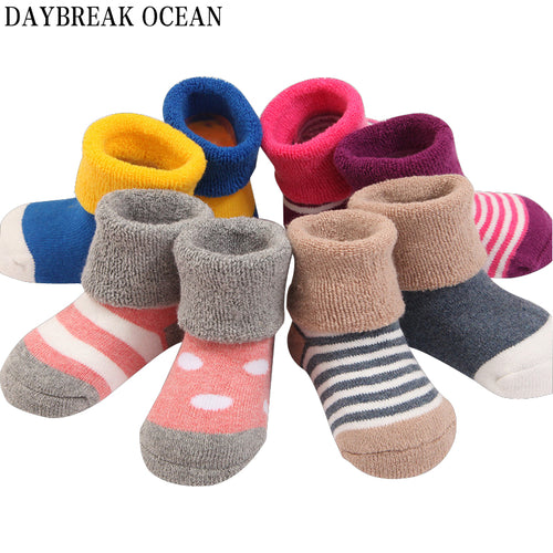 (4 Pairs) Cotton Socks for 0 ~ 3 years babys