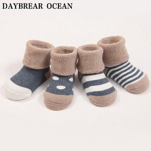 (4 Pairs) Cotton Socks for 0 ~ 3 years babys