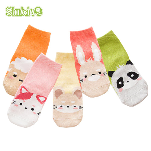 (5 Pairs) Cotton long Socks for 1 ~ 12 years babys