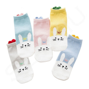 (5 Pairs) Cotton long Socks for 1 ~ 12 years babys