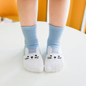 (5 Pairs) Cotton long Socks for 1 ~ 12 years babys