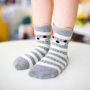 (5 Pairs) Cotton long Socks for 1 ~ 12 years babys