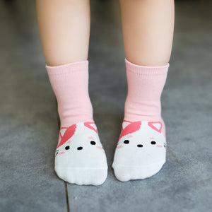 (5 Pairs) Cotton long Socks for 1 ~ 12 years babys