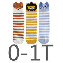 (3 Pairs) Cotton Knee High Socks for 0 ~ 3 years babys