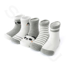 (5 Pairs) Cotton long Socks for 1 ~ 12 years babys