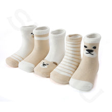 (5 Pairs) Cotton long Socks for 1 ~ 12 years babys