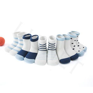 (5 Pairs) Cotton long Socks for 1 ~ 12 years babys