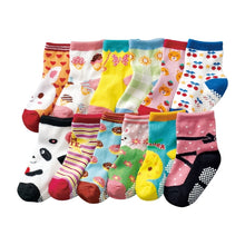 (12 Pairs) Cotton Non-Slip Socks for 1 ~ 3 years babys