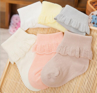 (6 Pairs) Cotton Socks for 0 ~ 2 years babys