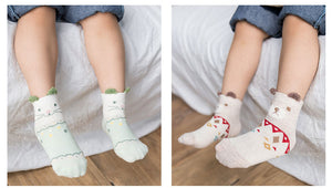 (4 Pairs) Cotton Socks for 0 ~ 3 years babys