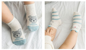 (4 Pairs) Cotton Socks for 0 ~ 3 years babys