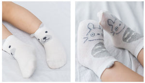 (4 Pairs) Cotton Socks for 0 ~ 3 years babys