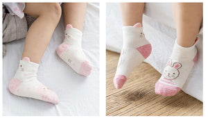 (4 Pairs) Cotton Socks for 0 ~ 3 years babys