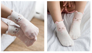 (4 Pairs) Cotton Socks for 0 ~ 3 years babys