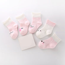 (5 Pairs) Cotton Socks for 0 ~ 4 years babys