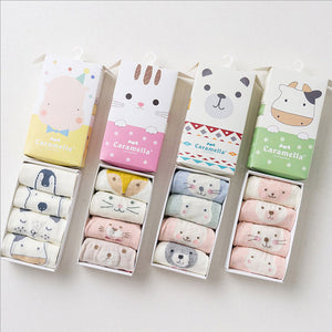 (4 Pairs) Cotton Socks for 0 ~ 3 years babys