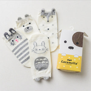 (4 Pairs) Cotton Socks for 0 ~ 3 years babys