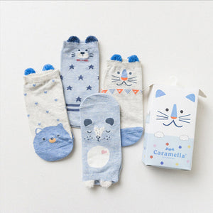 (4 Pairs) Cotton Socks for 0 ~ 3 years babys